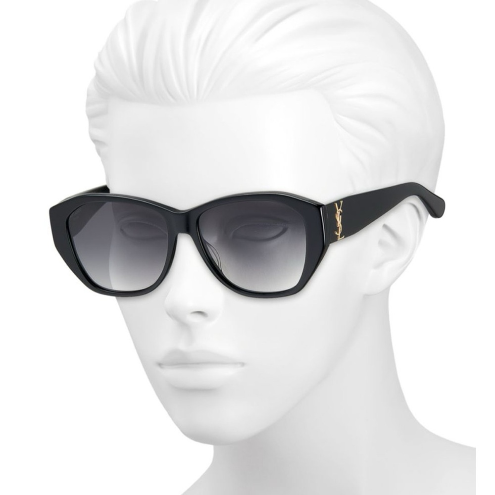 Saint Laurent Glossy Black Sunglasses – With Original Case - Picture 5 of 14